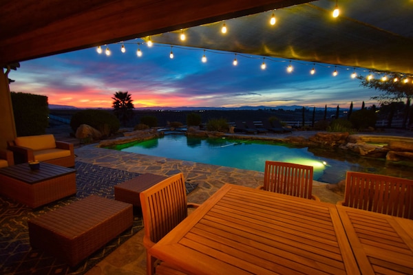 Outdoor pool, a heated pool