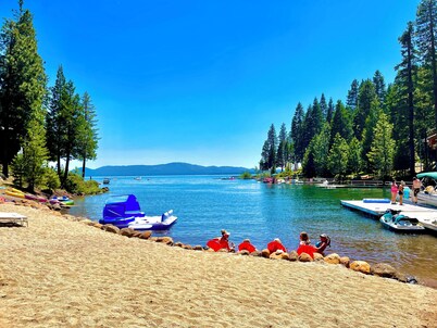 Almanor Lake House, Beach, Dock and Mooring Ball.
