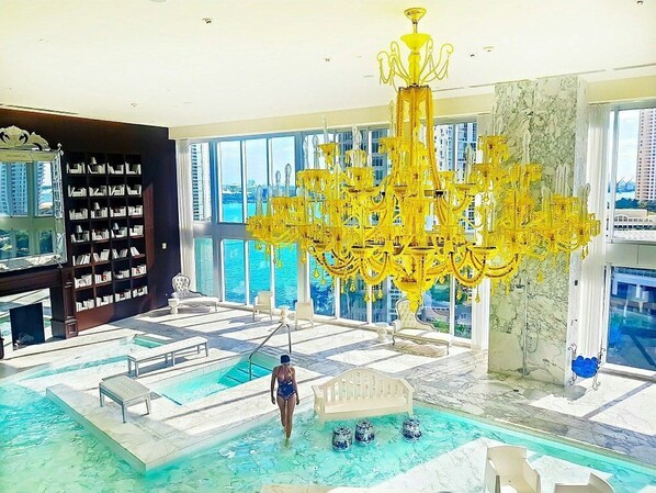Indoor pool, outdoor pool