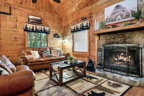 Smart TV, fireplace