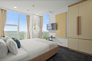 Appartement, 2 chambres, non-fumeurs, vue ville | 2 chambres, literie de qualité supérieure, ameublement personnalisé