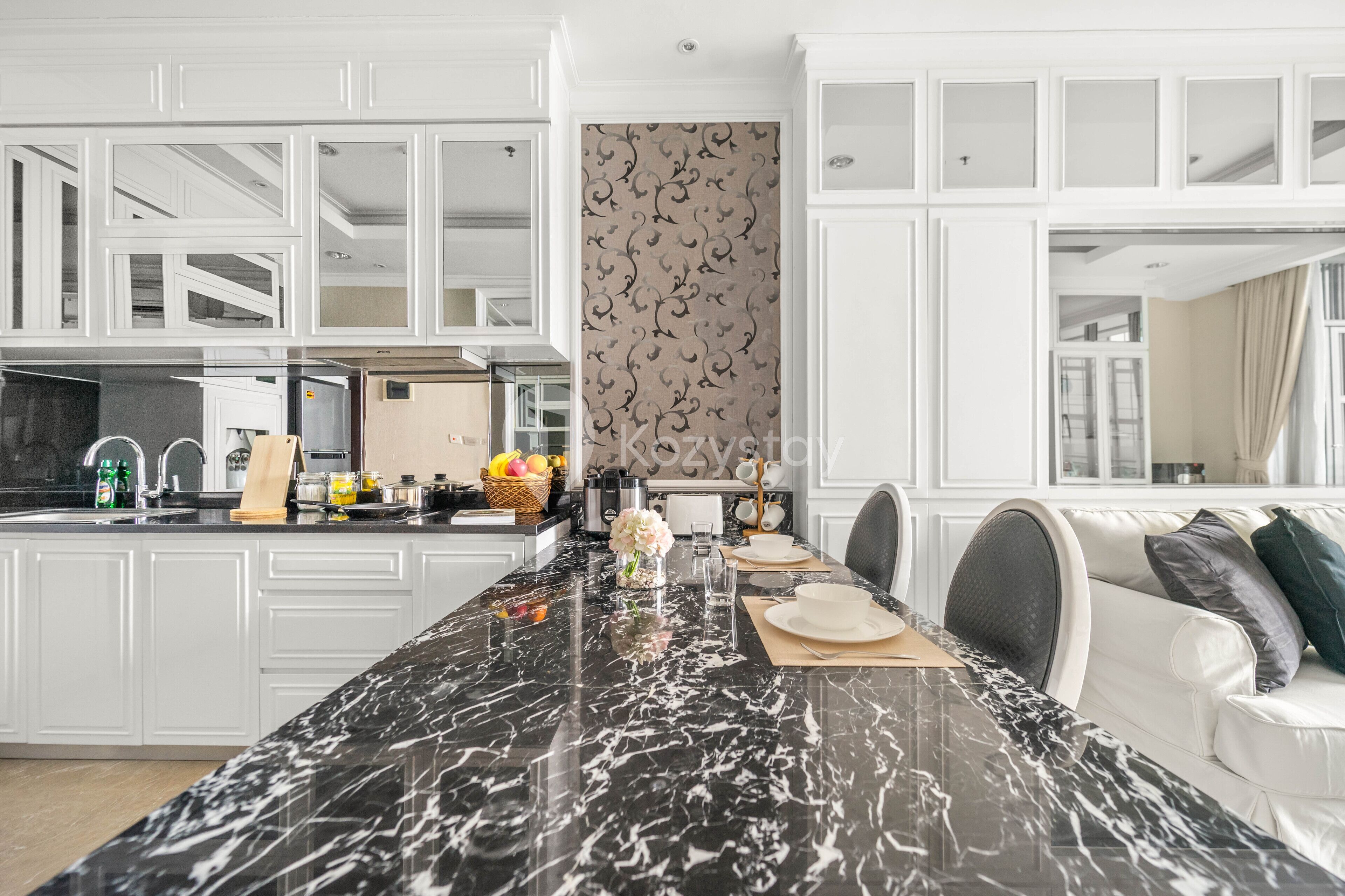 公寓, 1 间卧室, 城市景观 | 餐厅