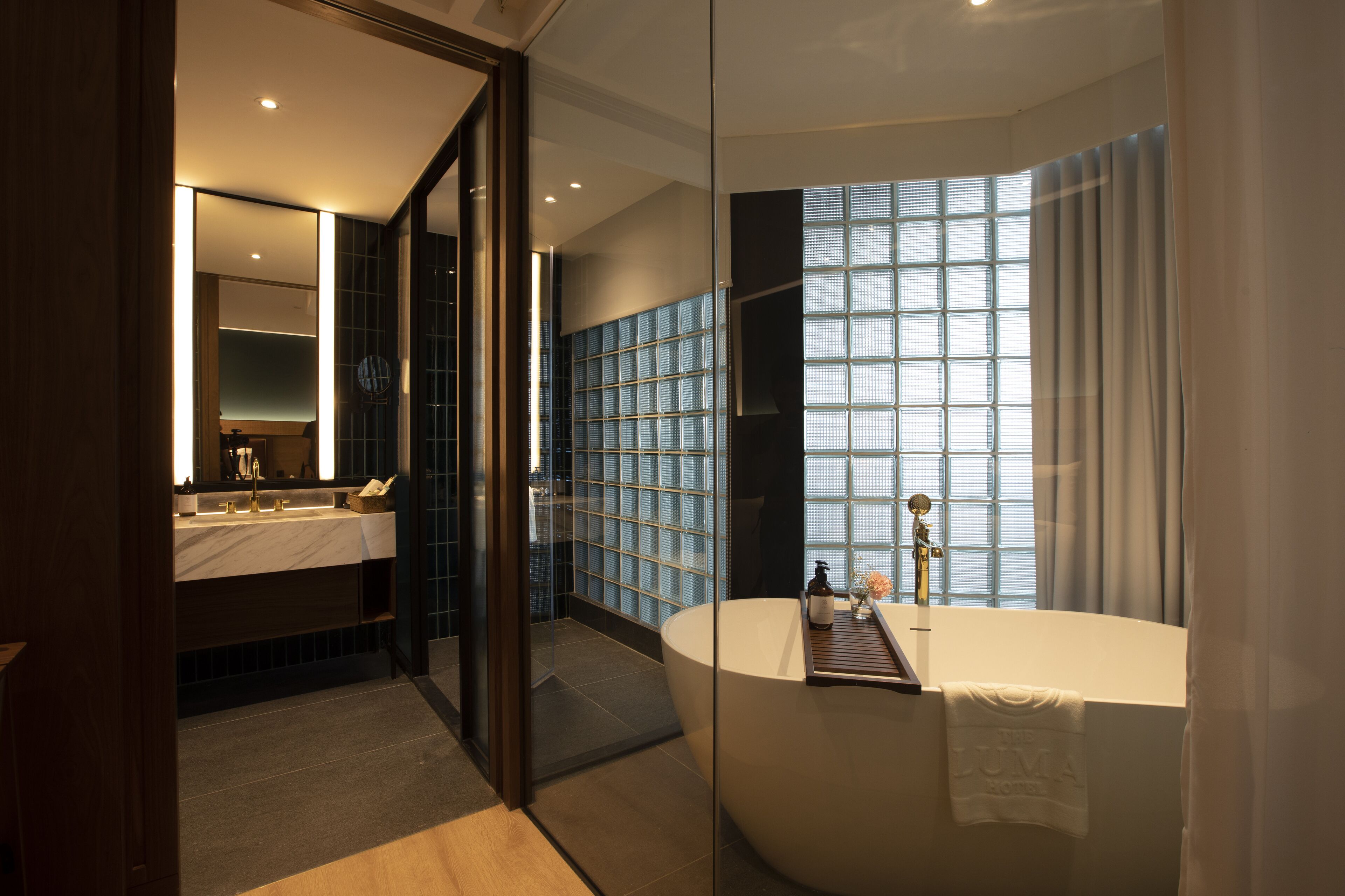 Eco-friendly toiletries, hair dryer, bathrobes, slippers