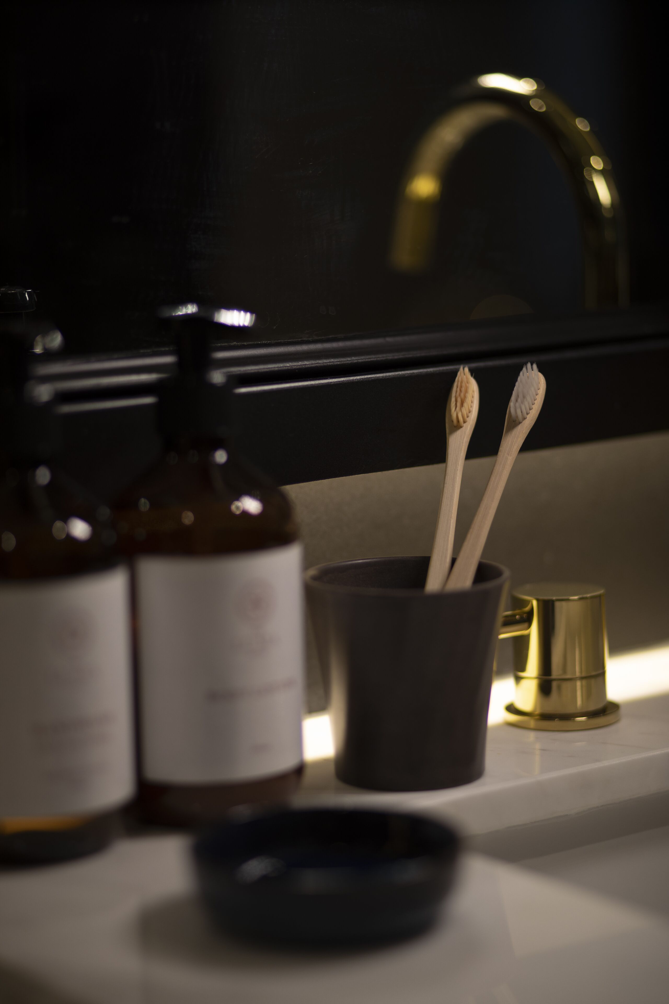 eco-friendly toiletries, hair dryer, bathrobes, slippers