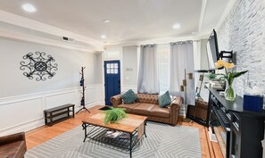 Smart TV, fireplace, video games, books