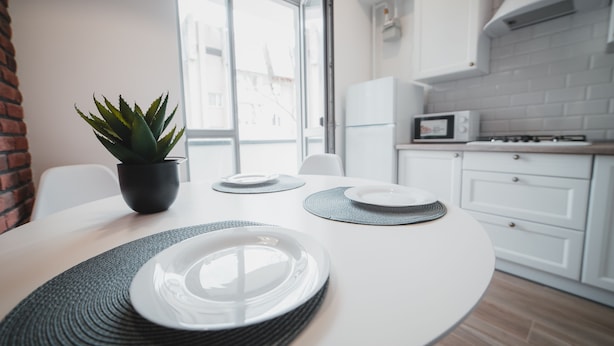 Apartamento básico | Cozinha privada | Geladeira grande, micro-ondas, cooktop, chaleira elétrica