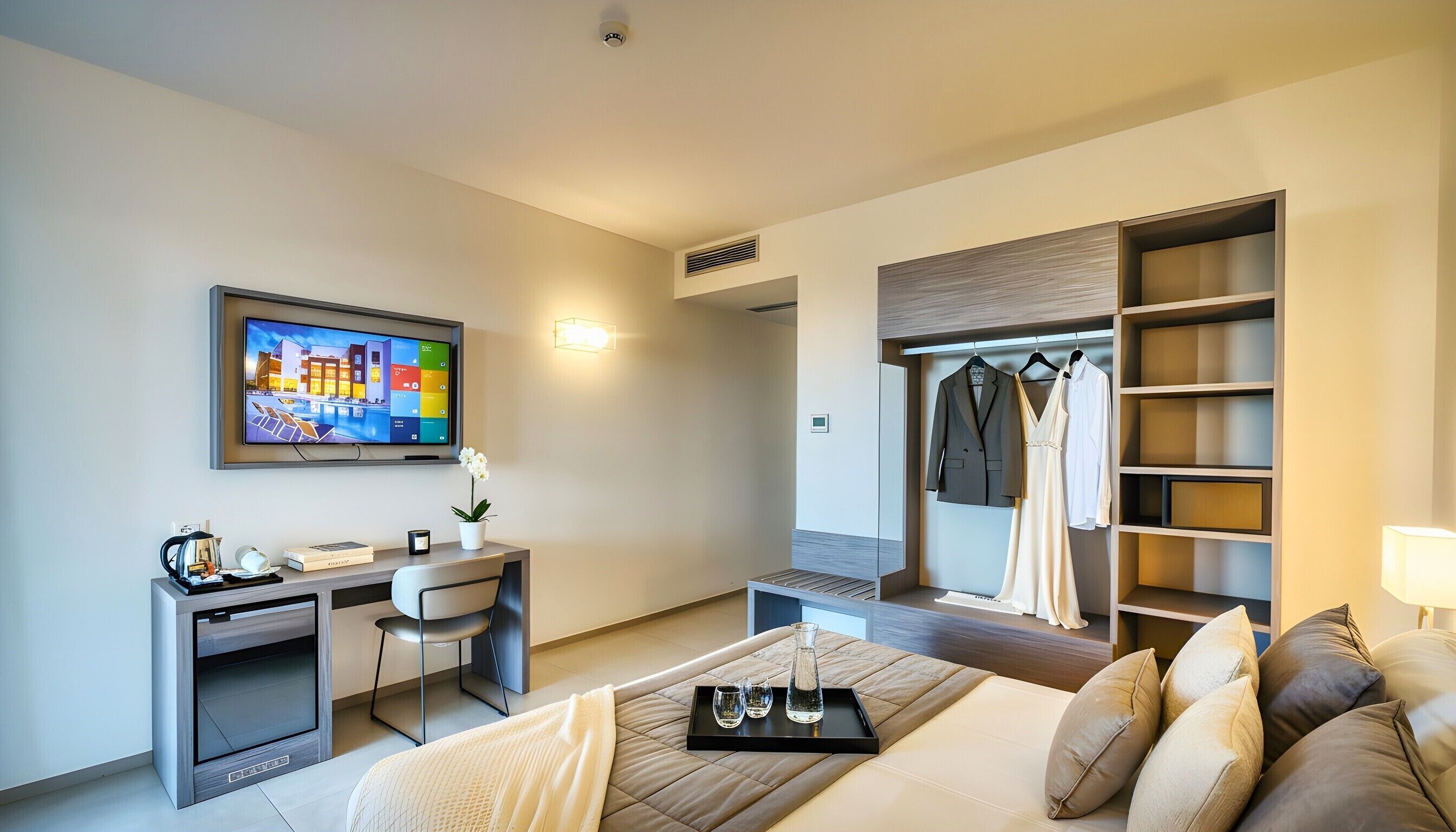 เครื่องนอนระดับพรีเมียม, ผ้านวมขนเป็ด, เตียงเมมโมรีโฟม