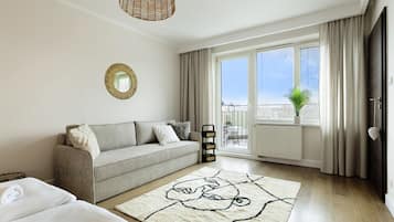 Apartamento Deluxe | Tabla de planchar con plancha, wifi gratis, ropa de cama