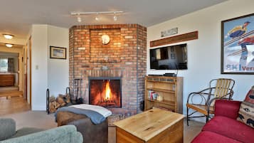 TV, fireplace, DVD player