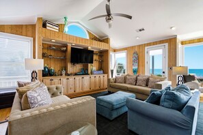 Smart TV, video games, DVD player, table football - 🌊🌴Oceanfront 4BR Home | Private Pool, Hot Tub | Picture Perfect (Myrtle Beach)
