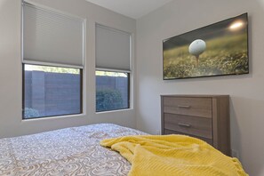 2 bedrooms, desk, iron/ironing board, travel cot