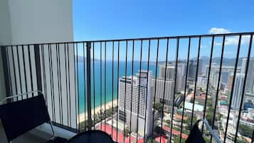 Vista a la playa o el mar