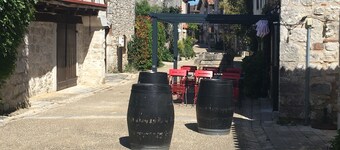 Delightful independant property with garden in small medieval fortified citadel