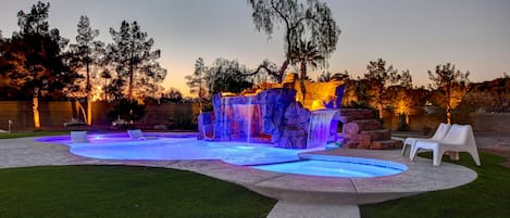Outdoor pool, a heated pool