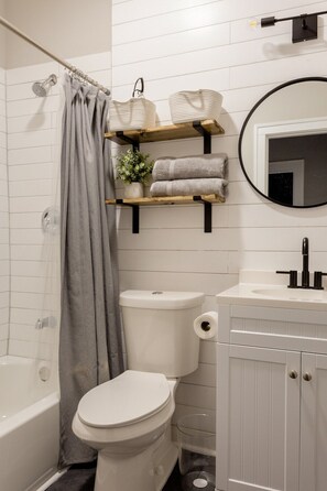 Hair dryer, towels