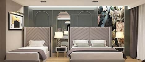 Minibar, caja de seguridad en la habitación y escritorio