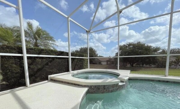 A heated pool