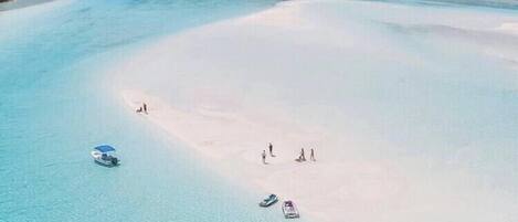 Plage, chaises longues, serviettes de plage