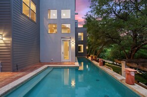 Outdoor pool, a heated pool