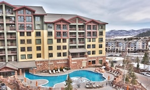 Outdoor pool, a heated pool