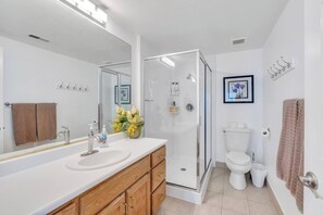 Hair dryer, towels
