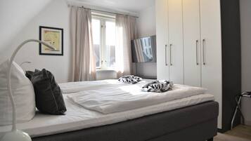 2 slaapkamers, een strijkplank/strijkijzer, wifi, beddengoed