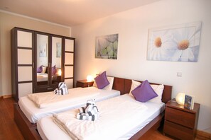 2 chambres, fer et planche Ă repasser, Wi-Fi, draps fournis