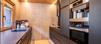 Chalet "Bergfreund" met uitzicht op de bergen, sauna, tuin en Wi-Fi