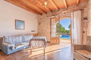 Living area - Apartment 'Es Turo de Menorca' with Pool, A/C and Wi-Fi (Ses Salines)