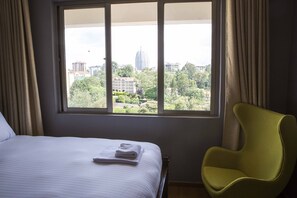 1 slaapkamer, een strijkplank/strijkijzer, gratis wifi, beddengoed