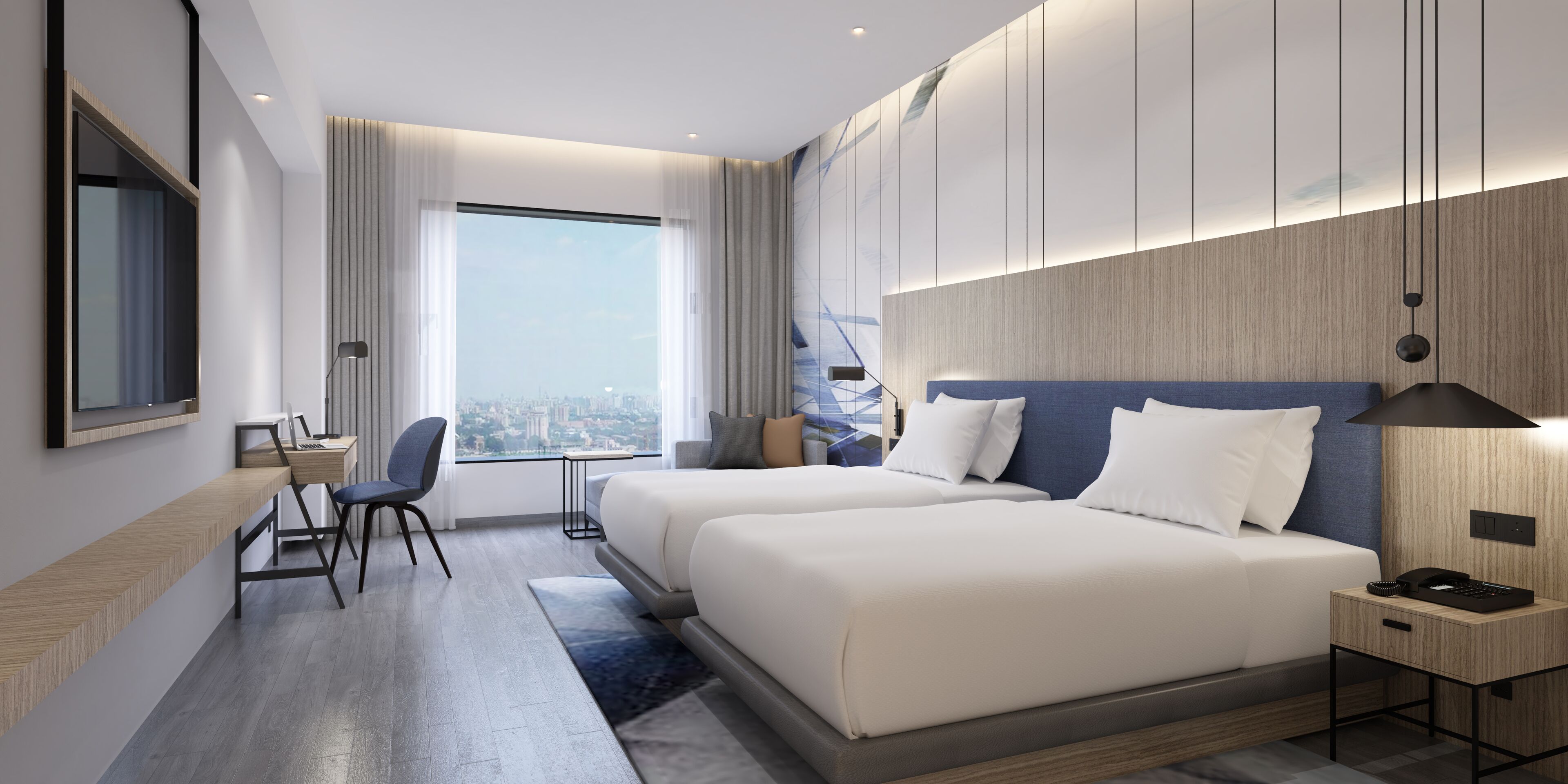 Minibar, in-room safe, desk, laptop workspace