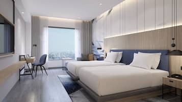 Minibar, in-room safe, desk, laptop workspace