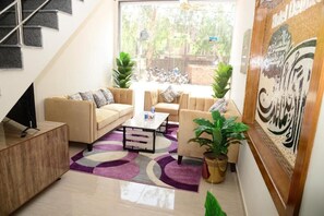 Sitteområde i lobbyen