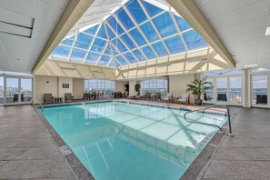 Indoor pool - Breathtaking Oceanfront Penthouse On The Boardwalk! (Ocean City)