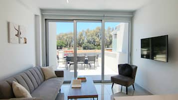 Apartamento Deluxe | Zona de estar | Una televisión