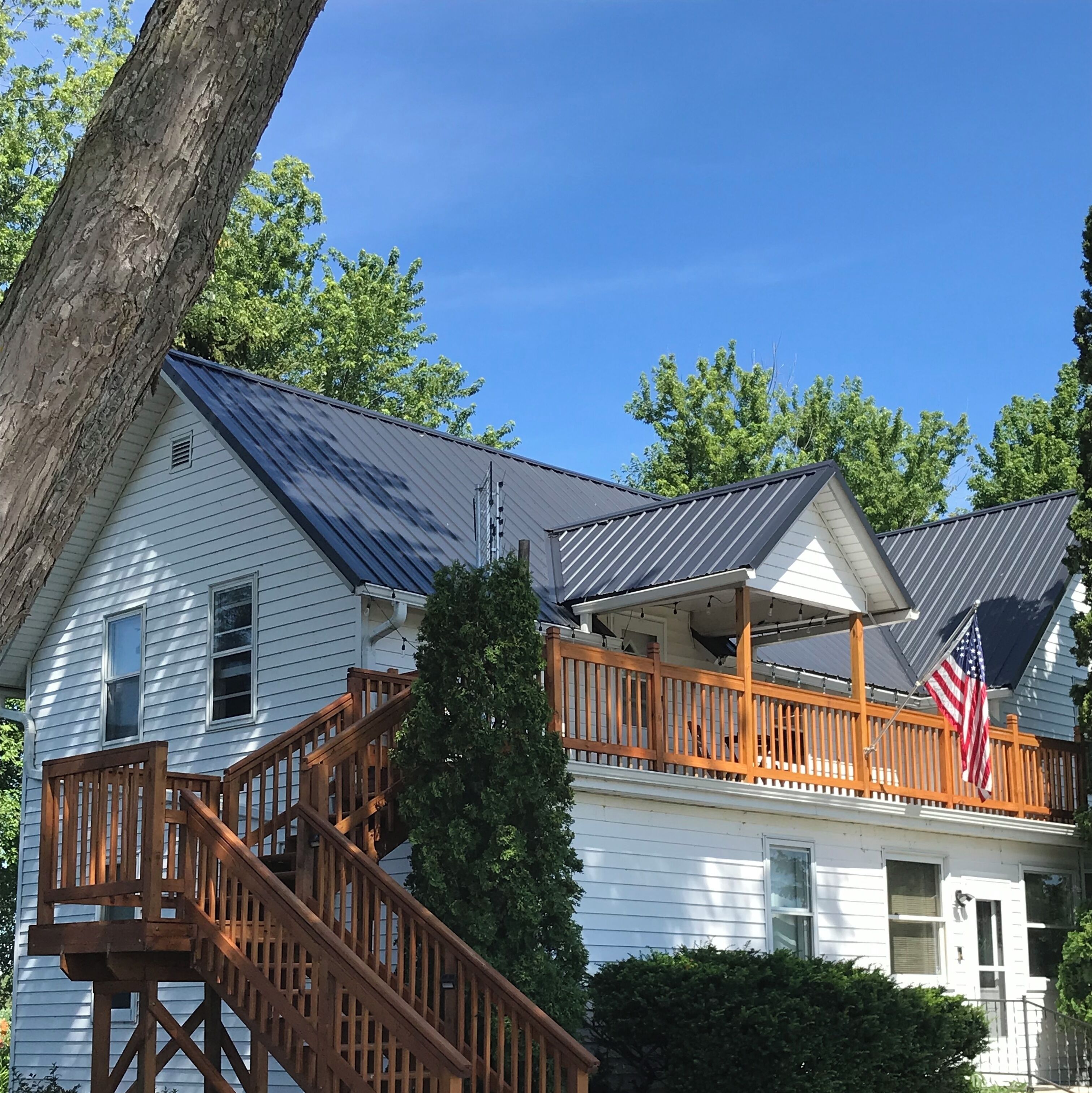 The Farm has a private entrance to your suite, just up the stairs.
