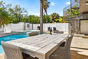 A heated pool