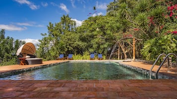 Outdoor pool, open 6:00 AM to 7:00 PM, sun loungers