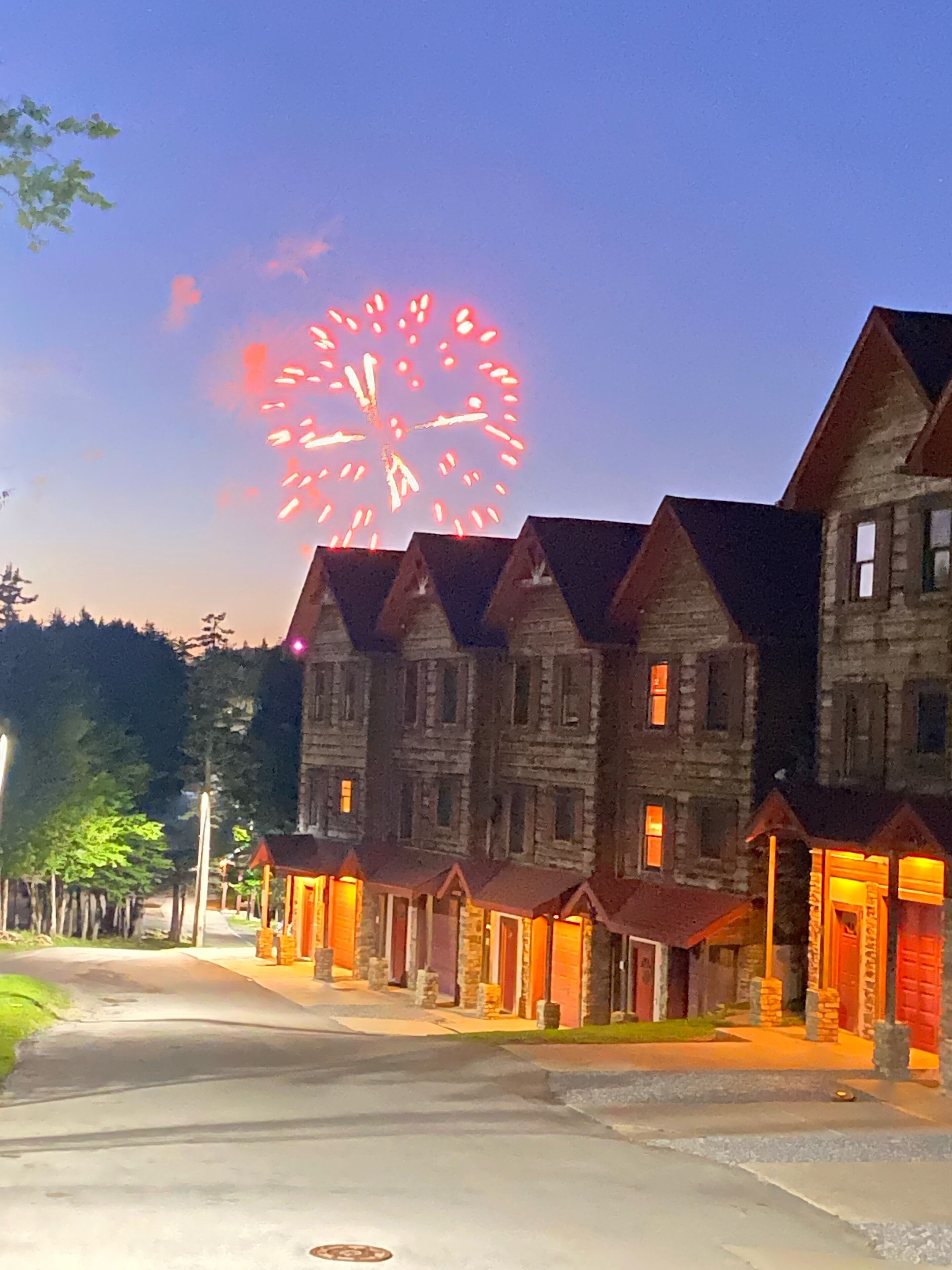 4th of July Fireworks, as seen from the Loggers Run parking lot