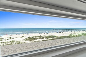 On the beach, sun-loungers - Charming Oceanfront 2BR Condo + Pool on Ocean Isle Beach, NC (Ocean Isle Beach)