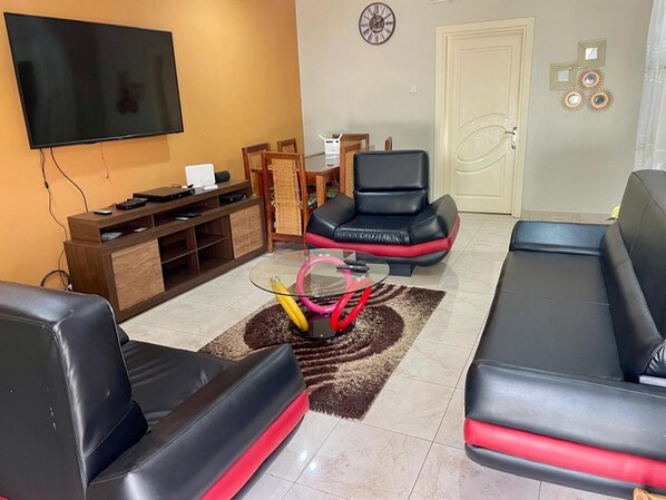 House | Living area | 30-inch TV with cable channels