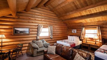 Premium-Ferienhütte, 2 Queen-Betten, barrierefrei, Kamin