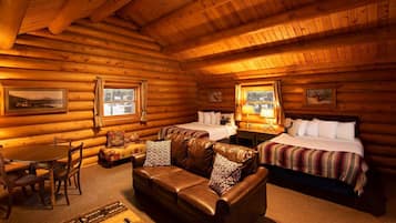 Premium-Ferienhütte, 2 Queen-Betten, barrierefrei, Kamin