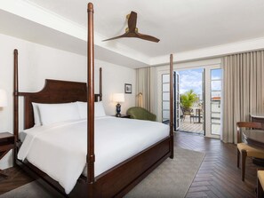 Premium bedding, down comforters, pillowtop beds, minibar