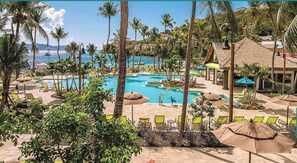 Outdoor pool, a heated pool, pool loungers - Lg Studio Condo, Private Courtyard, Perfect Location Steps from Beach & Pool (St Thomas)