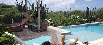 Luxury overnight stays in art gallery, private pool, green garden, white beaches