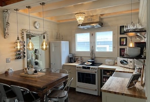 Fridge, microwave, oven, stovetop - The 111. An award winning cottage renovation in the heart of historic Lakeside. (Lakeside)