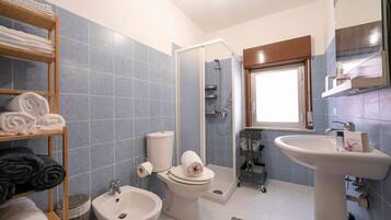 Family Apartment, Multiple Bedrooms (Sicilian Charm close to Taormina) | Bathroom | Shower, hair dryer, bidet, towels