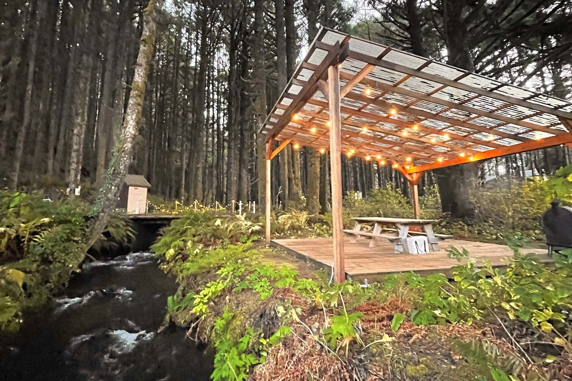 屋外ダイニングエリア