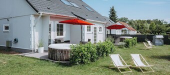 Vacation homes island Usedom house Mila 6 -view of the Achterwasser- sauna, whirlpool